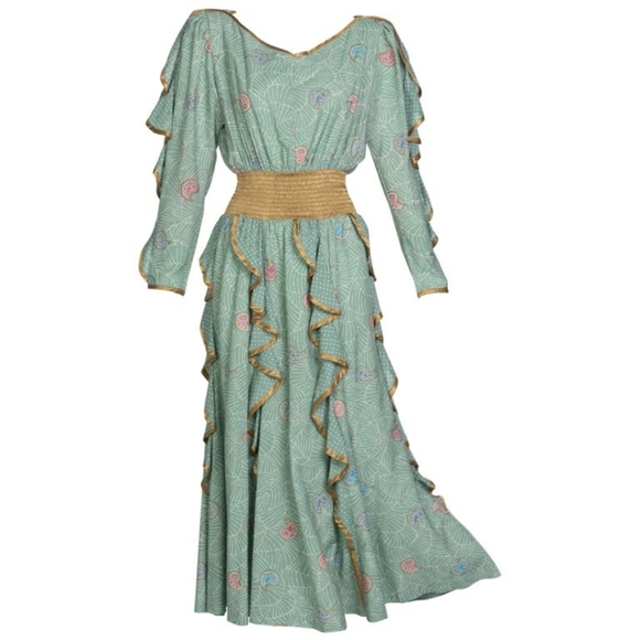 Jeanne Marc Vintage 80s Saks Fifth Ave Art Deco Perfect Halloween Costume - Picture 2 of 8